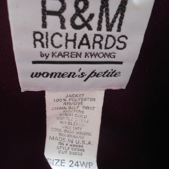 R & M RICHARDS 2 Pc Look Evening Jacket Sz 24WP - Picture 6 of 6